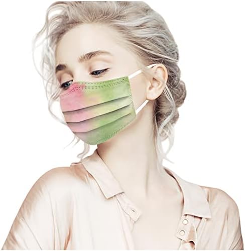 JMETRIE 50pc maska za jednokratnu upotrebu za odrasle Tie-dye Print maske za pokrivanje lica prozračna