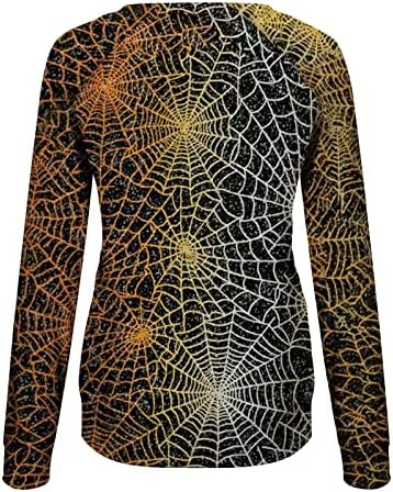 Dame Tee Jesen Summer Odjeća Trendi s dugim rukavima Crewneck Grafički odmor Halloween Brunch bluza majica za žene 95