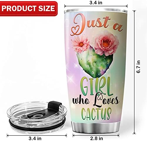 KOIXA personalizovana čaša sa imenom prilagođena samo devojka koja voli Cactus Plant Lover šoljicu za kafu