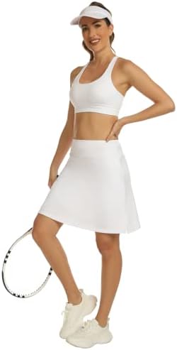JOJOANS Ženska 20 Duljina koljena Skorts suknje Atletska teniska suknja Skleksni Golf Skorts Pocket UV zaštita