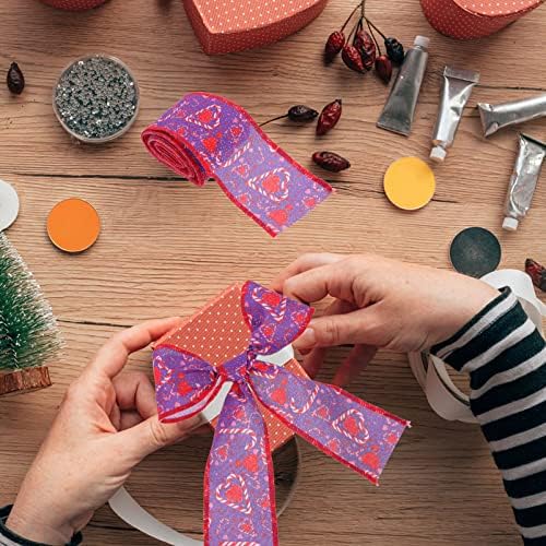 Didiseaon 2 Rolls Valentines Day Ribbon srca Love Wired rubs traka za pakovanje poklona traka