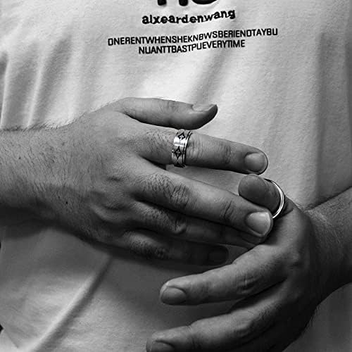 Šareni BLING 8mm prsten za anksioznost od nerđajućeg čelika Fidget Spinner rotirajući krstasti prsten stres oslobađanje hrišćanske molitve religiozni nakit za žene muškarce veličine 6-13
