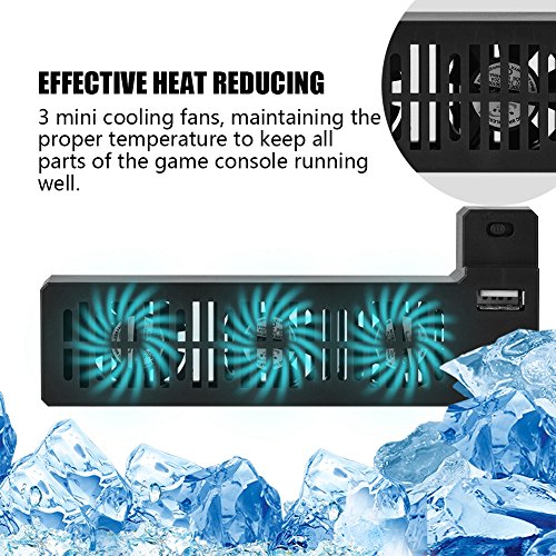 Ventilator za hlađenje za Xbox One X, ventilator za hlađenje igara za hlađenje, prenosiva toplina smanjuju USB vanjski ventilator ventilatora za Xbox One X X Console Console