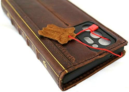 Jafo torbica od prave meke kože za Galaxy Note 20 Ultra 5G knjiga biblijski dizajn novčanik Luksuzni poklopac ručno rađeni držač postolja kreditne kartice Wireless DavisCase Brown