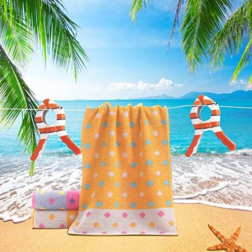 Obujmice za ručnike za plažu 4 kom, narandžaste plastične ležaljke za ručnike velike veličine, kopče