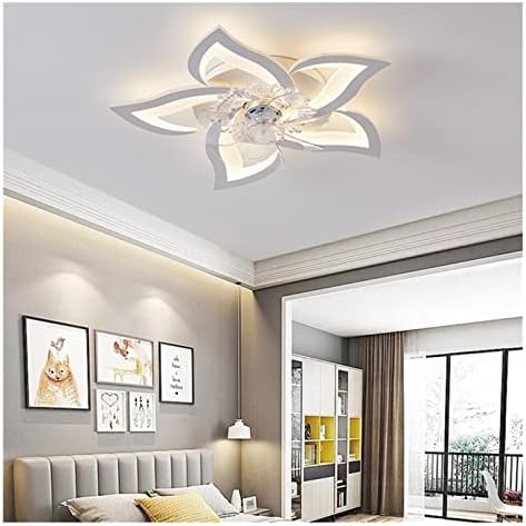 Houkai stropni ventilatorski oblik - LED stropna ventilatorski svjetiljka Moderni ventilator stropa sa svjetlima 6 Ventieni stropni ventilatori 50W 27.2IN5IN