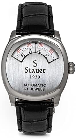 Stauer 1930 Dashtronic sat-automatski satovi za muškarce-Cotswold originalni Muški satovi kožna traka sa kućištem od nerđajućeg čelika-automatizovano kretanje i 3-ATM vodootporan sat-Muški ručni satovi