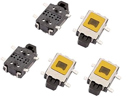 Aexit 5kom 4 mrežna proizvoda Pin kvadrat 7mmx4mmx1. 9mm trenutni Dpdt Mini prekidači dugme prekidač