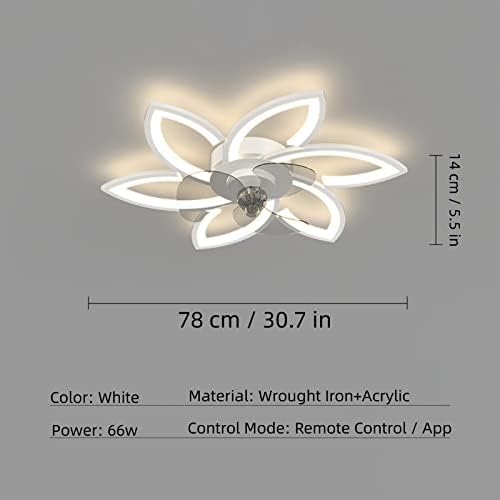 Moderan stropni ventilator sa lampicama, zatamnjeni LED 6 brzina Reverzibilni noževi Timing sa daljinskim