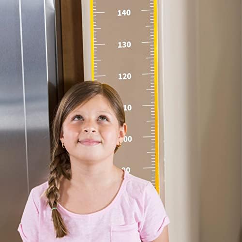 Dječji viseći viseći viseći grafikon za rast Viseći ravnalo zidne naljepnice Zidne naljepnice i štapile za uklanjanje zidnih naljepnica za djecu Dječji vrtić za dnevne sobe Smeđi grafikoni zidnih naljepnica