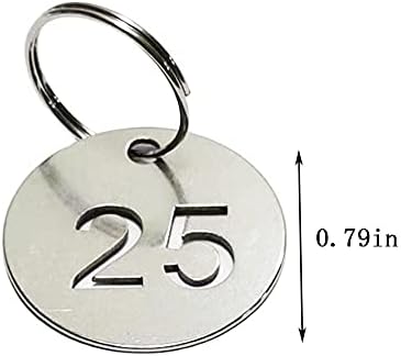 Carrittons Broj ključ lanac Broj oznake nehrđajući čelik za kartice torbe prtljaga spavaonica