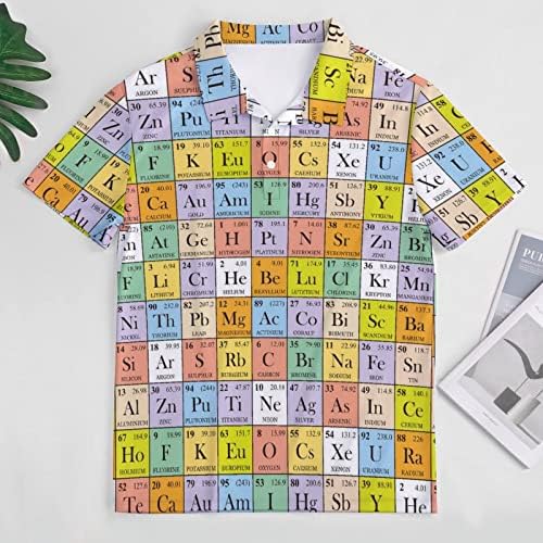 BAIKUTOUAN Periodic Table of Elements Muška Golf Polo-Shirt kratki rukav dres Tees Casual tenis Tops