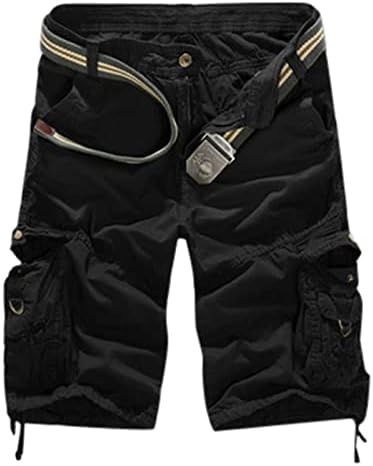 MIASHUI Tie Band Muška Moda Sportski pamuk Multi Pocket Camouflage Casual kratke hlače lanene kratke hlače za muškarce