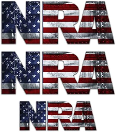 Kramer NRA Lifetime Patch Flag National Rifle Association Gun naljepnica za automobil vinil Decal prozor kamion Auto Branik naljepnica 8 × 3 & # 34; Set 2 i 1 mali naljepnica kao poklon