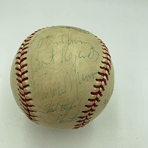 Thurman Munson & Catfish Hunter potpisao je bejzbol vintage 1970. JSA COA - autogramirani bejzbol