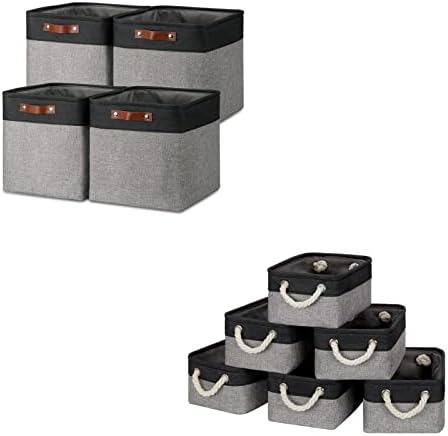 Temary Cube Skladištenje Košare od 10 inča od pohrane tkanine za igračke, 6 pakovanja male košare organizacije