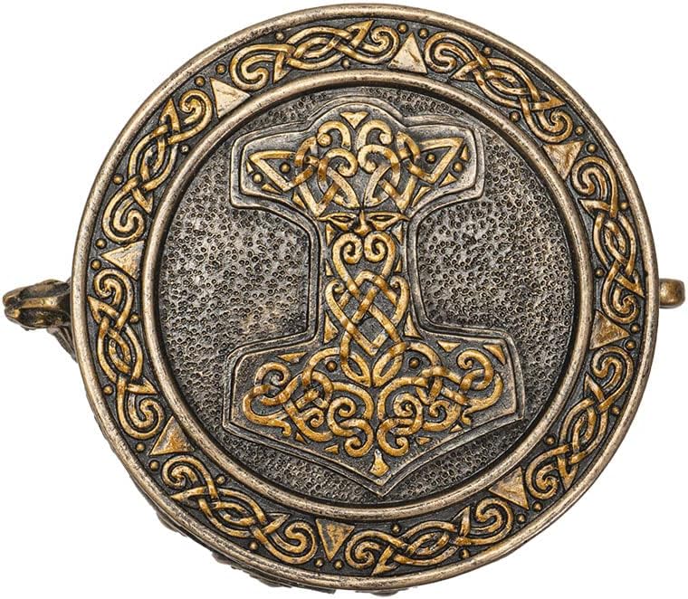 EBROS poklon Norse stari bogovi Viking Knotwork Thor Hammer Mjolnir sa zmajskim dugim brojem da ukrasni nakit skladišta okrugla kutija figurice Stish Conteaner Conteader