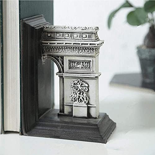 Sogudio Naslovna ukras retro arhitektonska smola Arc de Triomphe Bookend magazinski stalak za stalak