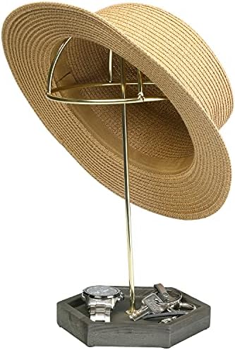 Mygift stalak za stolne šešire, moderna Mesingana metalna žica za oblik šešira/perike maloprodajni
