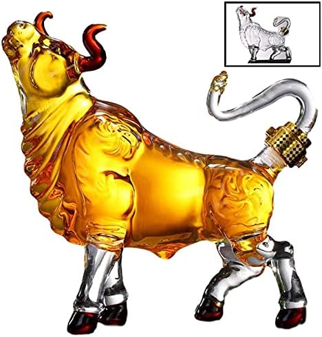 Zodijac Životinjski alkohol Decanter, stil kravljeg viskijaka, španjolski ručno izrađene staklene