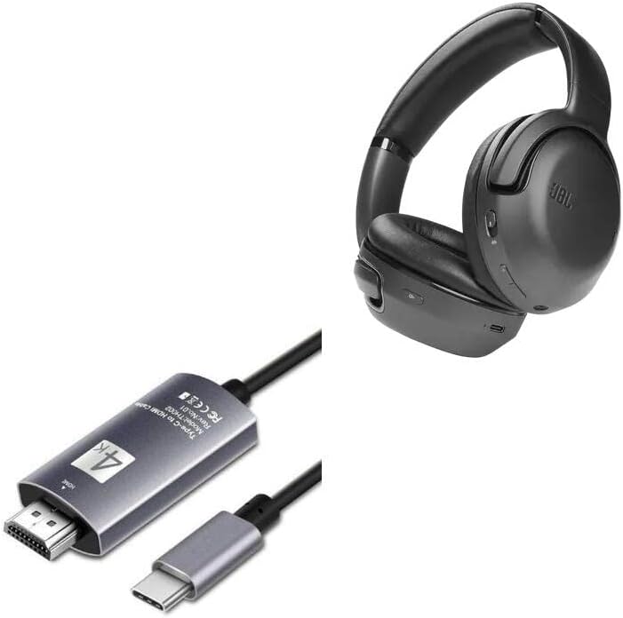 Boxwave Cable kompatibilan sa JBL Tour One - SmartDisplay kabl - USB tip-c do HDMI, USB C / HDMI kabel za JBL Tour One - Jet Black