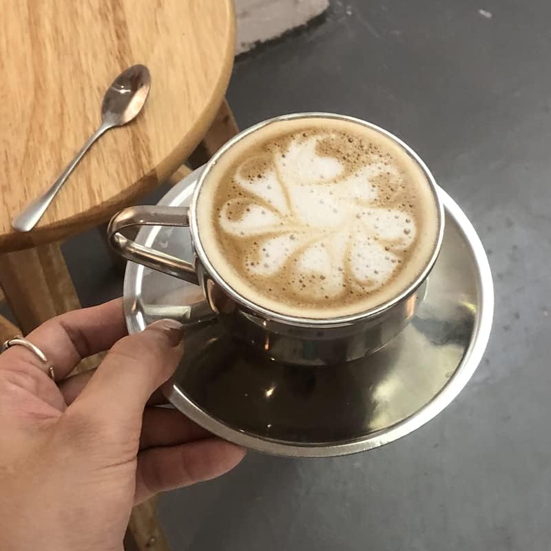 Yiylunneo korejski minimalistički stil 304 Izoliran od nehrđajućeg čelika Latte Cup kafe engleski