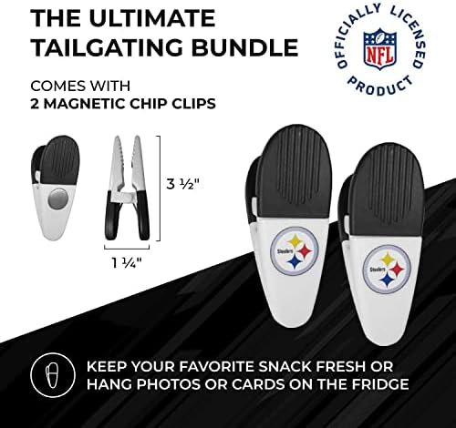 NFL dvodijelni nosači za roštilj postavljen sa 2 magnetske čipove klipove, alati za vrata prtljažnika za nogometnu zabavu