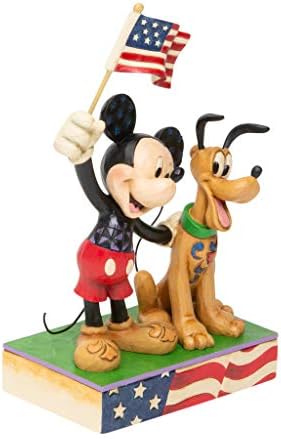 Enesco Disney Tradicije Jim Shore Mickey Mouse i Pluton Patriot Figurine, 7 inča, višebojni