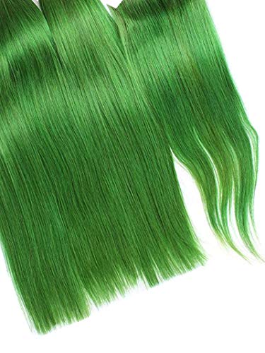 HairPR Ombre kosa potka Remy Indain Djevičanska ljudska kosa 20 zatvaranje+22 26 26 potka zelena svila ravni srednji dio