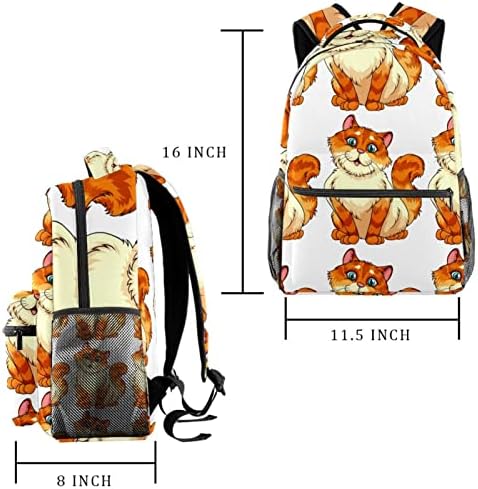 Ruksak ruksak Školska torba putni ležerni dnevni ruksak za žene tinejdžerke dječaci, slatka narandžasta