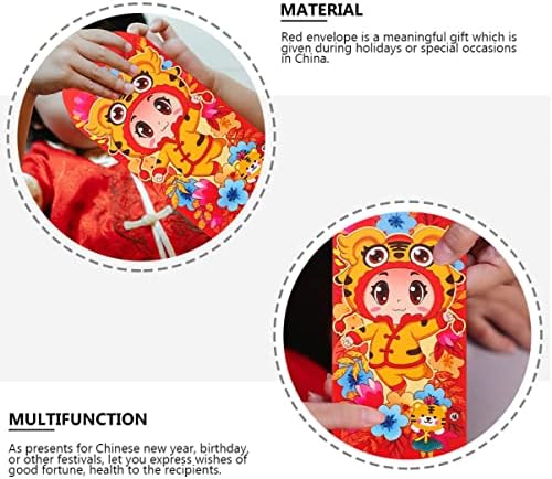 ABOOFAN 12kom dekorativna torba Bao djeca koverte proljeće i boja Lovely Kineski Wrap džep crtani