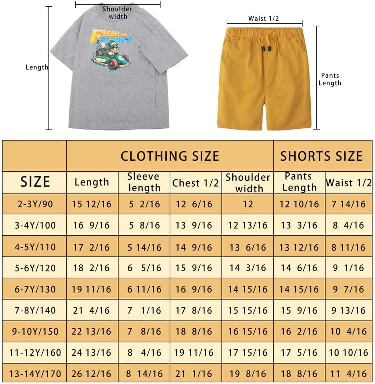 Gorboig Boy Ljeto odijelo Toddler Kratki setovi Pamučna majica i kratke hlače dvodijelna odjeća
