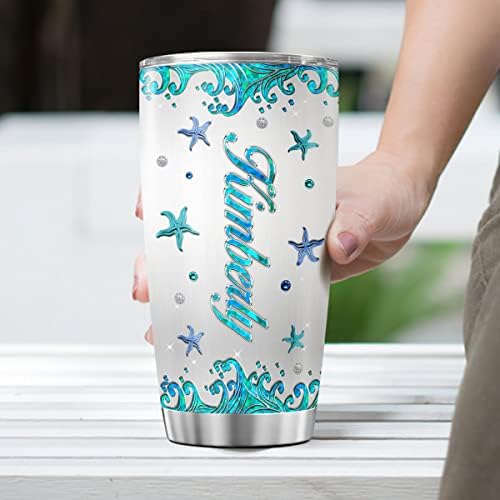 CUBICER personalizovana Sirena za kafu prilagođeno ime putna šolja sa poklopcem rođendanski pokloni