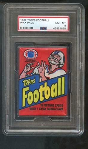 Sports Memorabilia 1982 TOPPS Football Pack PSA 8 Otvoreno za neotvorene voštane karte PSA