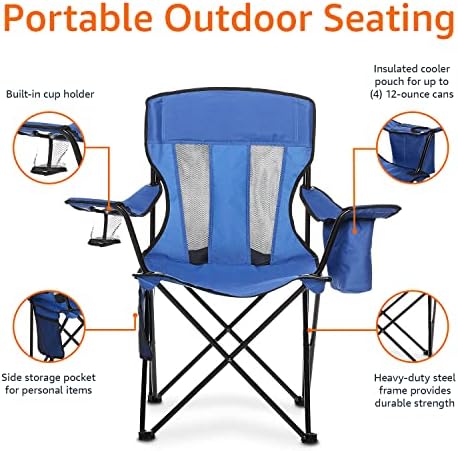 Basics Prijenosna sklopiva kamp stolica sa torbom za nošenje