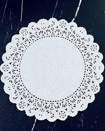 Baker Celebrations bijeli 10 inčni okrugli papirni čipkasti stolovi-dekorativni stol za jednokratnu