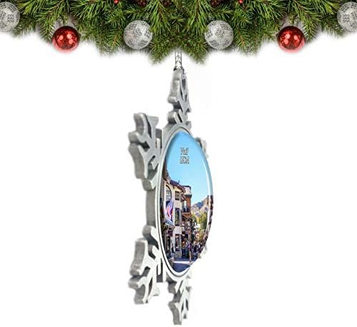 Umsufa USA America Vail Colorado Village Cinglice Christmas Ornament Dekoracija stabla Kristalni metalni suvenir Poklon