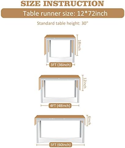 OurWarm Boho trkač za stol 72 inča macrame trkači za Kućni dekor, krema & amp; Brown seoska kuća trkač