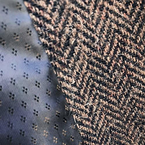 Keltski ranč mješavina vune Irski Tweed muški prsluk s punim leđima, podesivim pojasom od tkanine, 4 džepova i šarom riblje kosti
