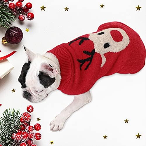 Pasrld Dog Božićni džemper Lijep dukseri za pse džemper za kućne ljubimce za pse Puppy mačke mačke, klasično crveno