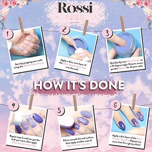 ROSSI Nails Glam Dip Powder 0.6 oz | francuski manikir za nokte akrilna Umjetnost | Starter i profesionalni