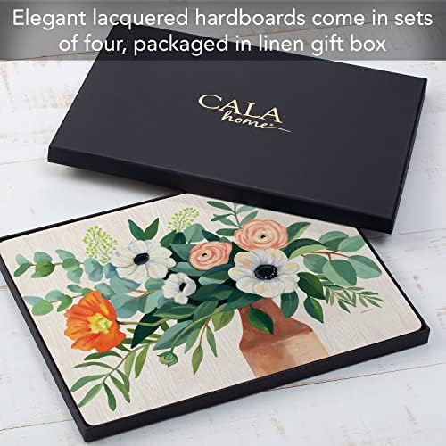 Cala Home Vase of makpies Dekorativni hardboard plutarski tablica placemats, set od 4, proizveden