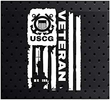 Naljepnica uznemireni USCG Sjedinjene Države Obalne straže zastavu Veteran naljepnica vojske Vojske za auto kamion prozor Laptop Branik SAD 3.8 & # 34; x6. 0& # 34;