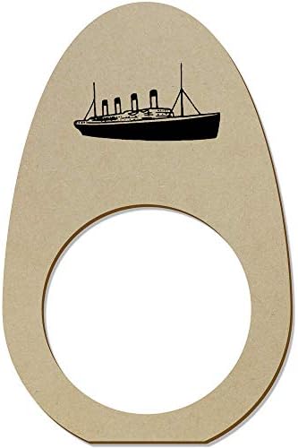 Azeeda 5 X 'Titanic Brod' Drveni prstenovi / držači za salvete