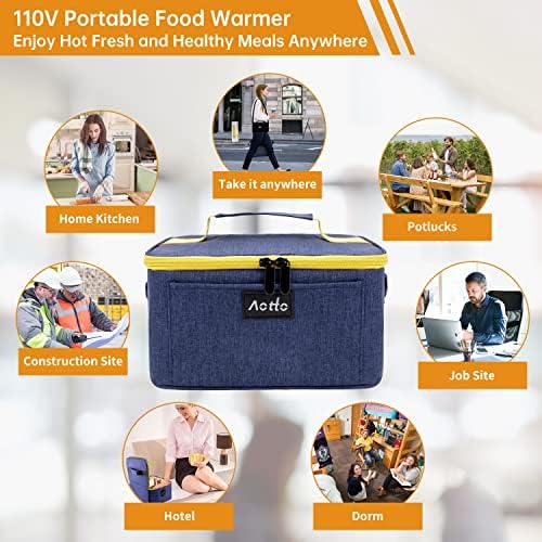 Aotto prijenosni grijač hrane lična Mini Prijenosna pećnica - 110v električna grijana kutija za ručak za rad sa