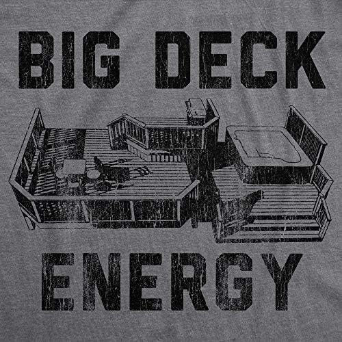 Muška Big Deck Energy Tshirt Funny Ljeto Dvorište Patio Grafički Novost Tee