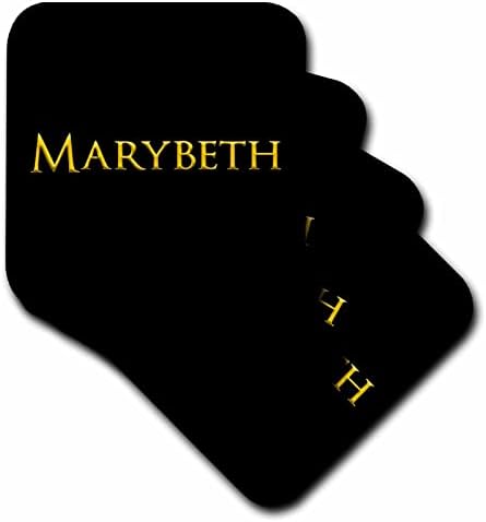 3Droza Marybeth Popularno ime za bebe u SAD-u. Žuta na crnom amuletu - podmetači