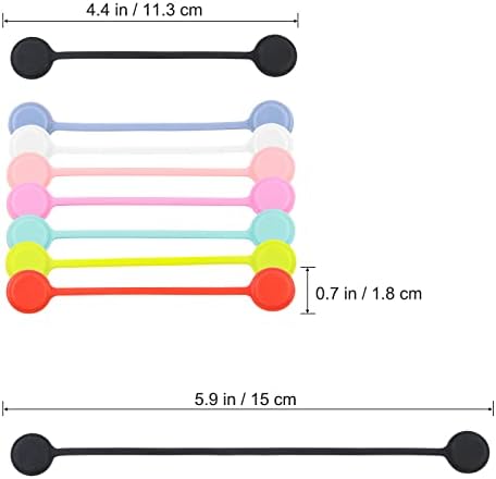 8 pakovanja silikonskih magnetnih Vezica za kablove, magnetnih Vezica za višekratnu upotrebu za spajanje i organizovanje