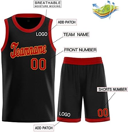 Prilagođeni muški Omladinski košarkaški dres Shorts uniforma 90-ih Hip Hop prošivena ili štampana sportska