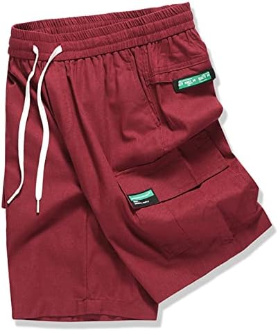 Ymosrh Muški teretni kratke hlače Više torbe Radne kratke hlače Ljetne pamučne posteljine labave casual